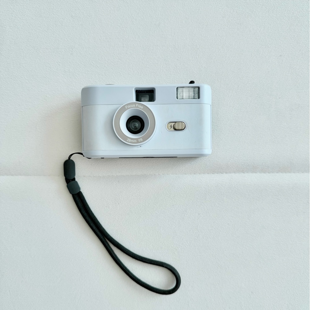 Lavender Film Camera with Black Strap